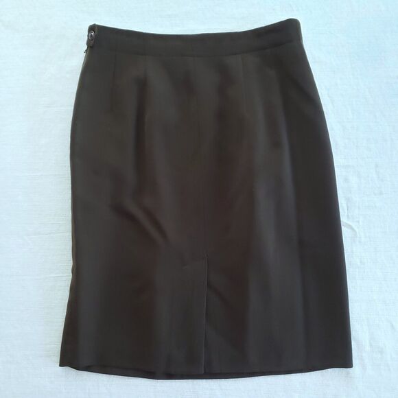 Vintage Charter Club Jane Justin Wool Skirt Womens 12 Brown Classic Preppy Retro - Picture 8 of 12